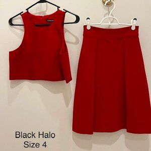 Black Halo Sanibel Two Piece Dress Red